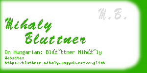 mihaly bluttner business card